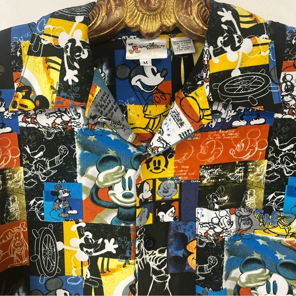 Disney Other - Disney Mickey All Over Print Short Sleeves Cabana Resort Shirt Men’s Medium
